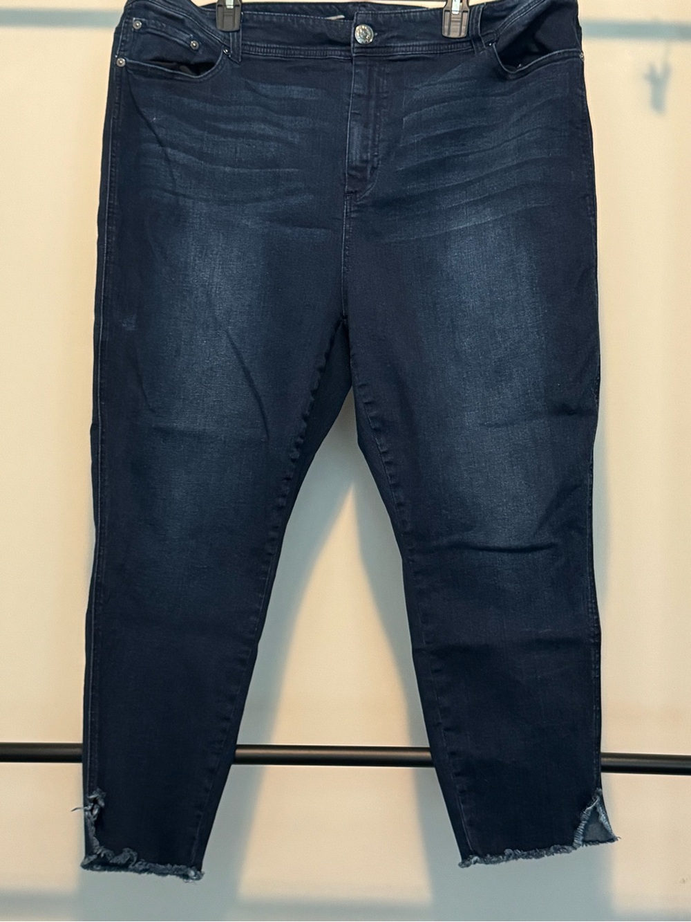 Seven7 Women’s Dark Indigo High-Waist Skinny Jeans